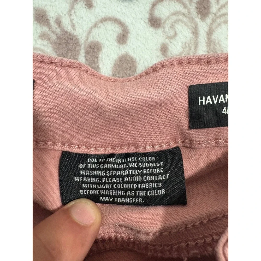Buffalo David Bitton Havana High Rise Ankle Skinny Jeans Pink 4/27 Soft Stretch
